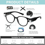 3 Pack Lighted Reading Glasses Bright LED Readers with Lights Reading Glasses with Light and Magnifying Blue Light Blocking Glasses for Men Women Eyeglasses Lighted Magnifier Nighttime Reader+1.5