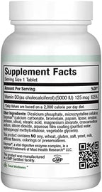 Vitamin D3 5000 IU (125 mcg) - High Dose Vitamin D 5000 IU for Healthy Bones, Teeth, Immune Support - Kosher Non GMO - High Potency Vit D3 - Pure Vitamin D Supplements for Women and Men - 90 Tablets