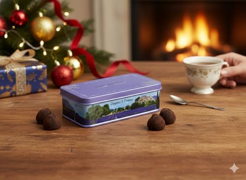 Jacquot French Cocoa Truffles in Collectible Provence Gift Tin - 20pc Premium Gourmet Chocolate Candy - Authentic Melt-in-Your-Mouth Dusted Truffles - Ideal Gift for Mother’s Day, Father’s Day, Birthdays & Thank You