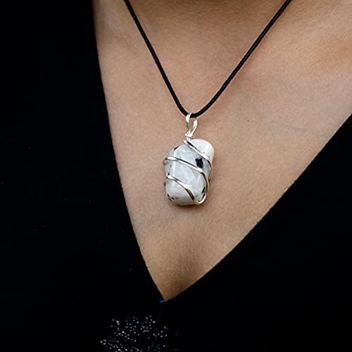 AYANA Raw Moonstone Necklace for Women - June Birthstone | Handmade Rainbow Moonstone Jewelry with Ethically Sourced Genuine Healing Crystals and Healing Stones | Crystal Necklaces for Women Trendy