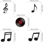 50 PCS Edible Music Notes Cupcake Toppers Wafer Paper Musical Symbol Cupcake Picks Edible Music Notes Party Decorations Rock and Roll Concert Theme Birthday Graduation Party Decor Supplies