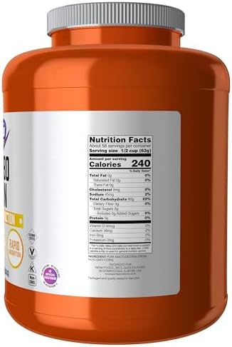 NOW Foods Sports Nutrition, Carbo Gain Powder (Maltodextrin), Rapid Absorption, Energy Production, 8-Pound