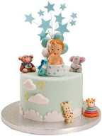 dekora Christening Decoration Cake Topper for Christening Cake 10 cm, Baby Boy in Gift Box Cake Decoration for Christening & Baby Shower