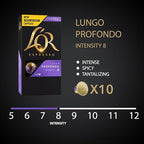 L'OR Espresso Capsules, 50 Count Profondo Lungo, Single-Serve Aluminum Coffee Capsules Compatible with the L'OR BARISTA System & *Nespresso Original Machines, 50 Count (Pack of 5)