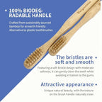 8 Pack Bamboo Toothbrushes - Soft Bristles, BPA Free, Eco-Friendly Natural Wooden Toothbrushes for Adults & Family, Zero Waste Compostable Handle