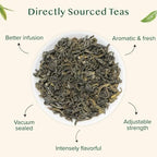 VAHDAM, Green Tea Leaves From Himalayas 170+ Cups (12oz) High Elevation Grown Green Tea Leaves From Himalayas | Pure Unblended Single Origin Green Loose Leaf Tea | Vacuum Sealed