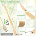 HOFASON 3 Pack Wooden Bamboo Back Scratcher for Adults Men Women, Gifts for Seniors, Small Funny Christmas Gifts for Elderly Men Women, 16.5 Inch Long Handle Back Scratchers Easter Basket Stuffers