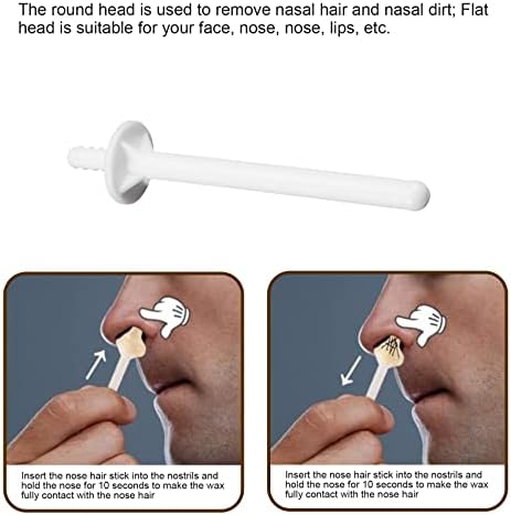 60Pcs Nose Wax Stick Applicator Spatulas Plastic Nose Waxing Strips Nose Clean Eyebrows Nose Hair Removal