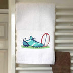 Azeeda 'Rugby Ball & Shoe' Hand/Guest Towel (TL00089366)