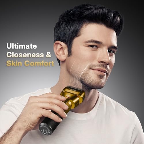 Electric Foil Shaver for Men,Electric Razor for Men with Fast Charging, Waterproof Cordless Rechargeable System, Professional Beard Trimmer & 3 Blade Replacement Head