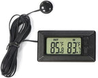 Smart Digital Car Thermometer for Interior & Exterior Use, Dual Display Fahrenheit/Celsius with Max/Min Memory, 9.9 FT Weatherproof Probe Sensor Cable for Sedan, Truck, SUV, Pickup