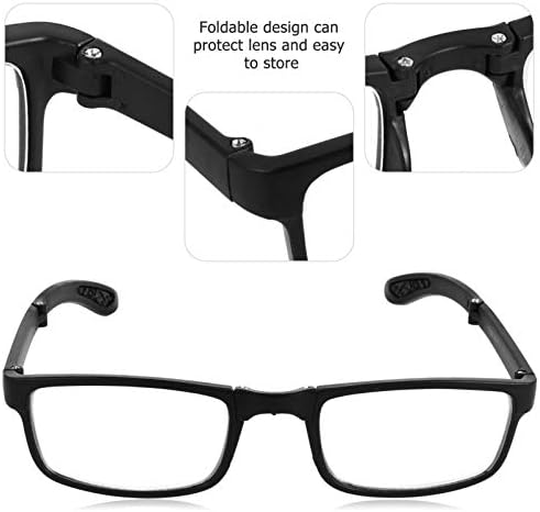 EXCEART Portable Folding Reading Glasses with Protective Case Unisex for Reading Crafts Hobbies 5.51X1.37X0.59 Inches