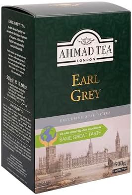 Ahmad Tea Black Tea, Earl Grey Loose Leaf, 500 Gram Box