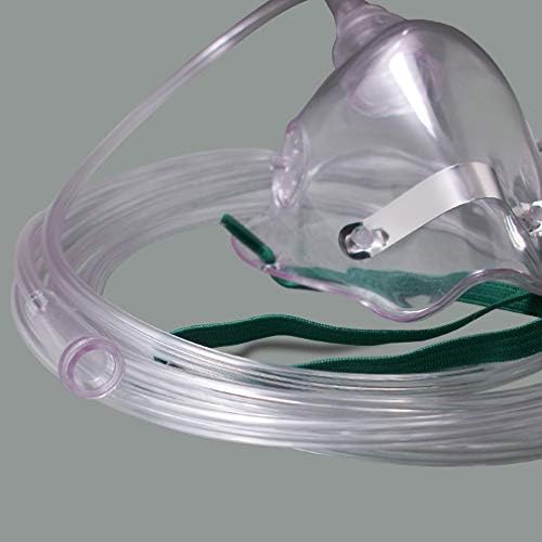 yuwell Adult Oxygen Mask with 6.6' Tubing - Soft - XL Size - 10 Pack