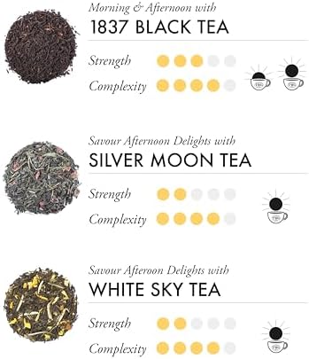 TWG Tea | Moon & Sky Selection | 3 Varieties | Exclusive Tea Blends | 15 Hand Sewn Cotton Teabags | Gift Set