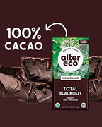 Alter Eco | Dark Chocolate Bars | Pure Dark Cocoa, Fair Trade, Organic, Non-GMO, Gluten Free (4-Pack Total Blackout)