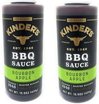 Kinder's Marinades, BBQ, Dipping & Wing Sauces - 2 bottles (Bourbon Apple BBQ 15.5oz)