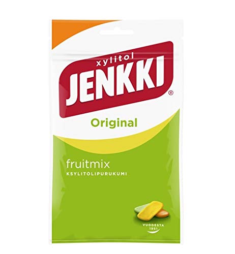 Cloetta Jenkki Xylitol Fruit mix Chewing gum 16 Pack of 100g