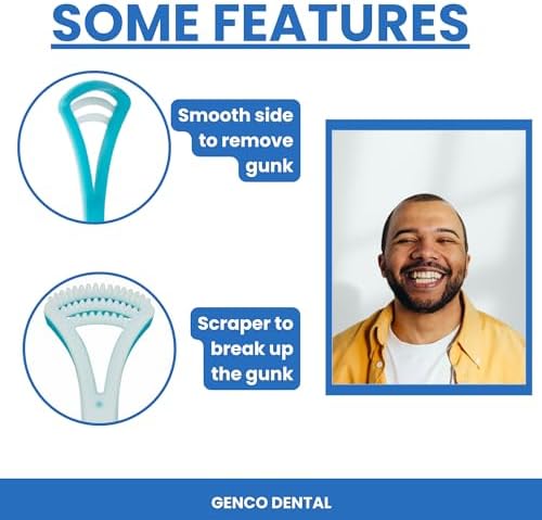 Tongue Scraper for Fresh Breath Perfect Tongue Scraper for Adults and Kids, Enhance Your Oral Hygiene with Tongue Brushes, Scrapers for Bad Breath Treatment (1 Pack (Scraper))