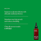 The Nue Co. Supa Thick Hair Serum - Lightweight Topical Hair Supplement for Growth & Reduced Shedding - Vegan Density Building Scalp Serum for All Hair Types | 4 oz (100 mL)