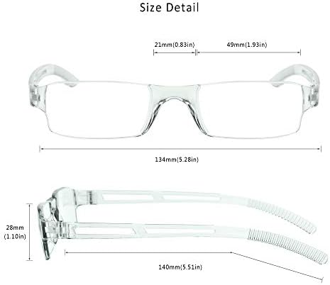 LifeArt 2/4 Pairs Reading Glasses, Blue Light Blocking Glasses, Computer Glasses for Men and Women, Rectangle Eyewear Frame