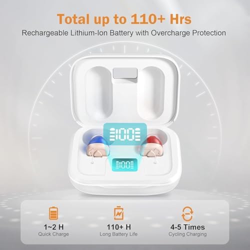 Flaygo Rechargeable Hearing Aids for Seniors with 16-Channel Digital Chips Intelligent Noise Cancellation for Clear Sound Super-Mini Invisible Design Comfort Fit in Ear Canal & 7-Day Ultra Standby,Not Hearing Amplifiers