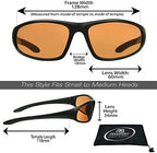 proSPORT Bifocal Sunglasses, HD Amber Lenses Blue Light Blocking, Improves Sleep, Sport Wrap Frame, Small to Medium Fit