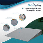 VersaRamp 6" High Lightweight Foam Threshold Ramp for Wheelchairs, Mobility Scooters, and Power Chairs by Silver Spring - 800 lb. Weight Capacity