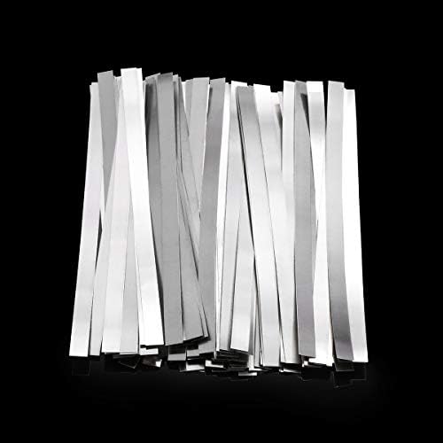 Pure Nickel Strips for Batteries- 99.6% Purity 100pcs 0.15x5x100mm Nickle Tabs for 18650 High Drain Battery Packs, Lipo, Nimh, Nicad, Nicd Battery Spot Welding and Soldering