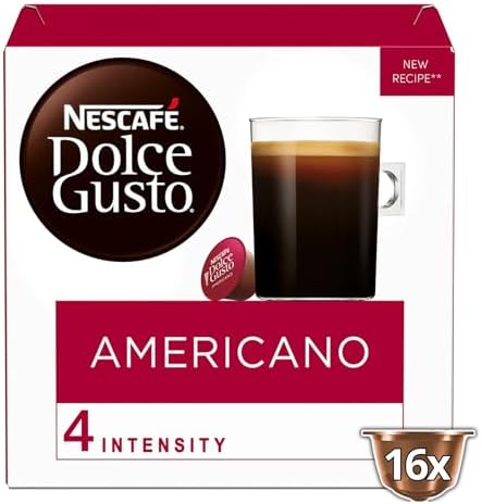 Nescafe Dolce Gusto Coffee Pods, Americano, 16 capsules, Pack of 3