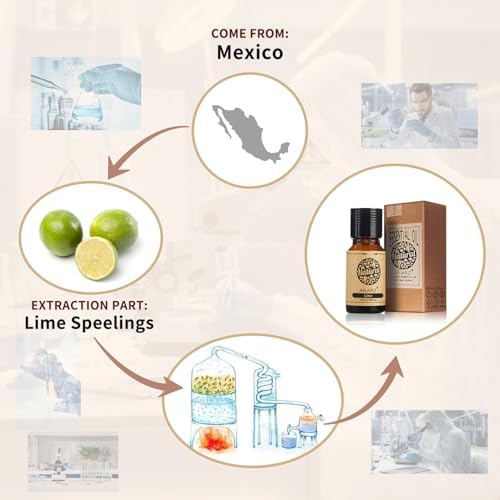 AKARZ Lime Essential Oil Natural Organic Lime Oil for Skin Body Hair Care,Diffuser, Candle,Soap,Making, DIY,Massage Aroma 10ml