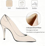 8 Pairs Heel Pads for Shoes, Adhesive Heel Grips for Womens Men, Shoe Filler Inserts for Too Big, Heel Protectors for Heel Pain, Heel Grippers for Loose Shoes, Shoe Size Reducer (Beige+Black)
