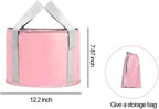 Collapsible Bucket for Soaking Feet, Portable Travel Foot Bath Tub, Foot Soaking Bath Basin Portable, Collapsible Organizer for Laundry, Clothes, Travel and Home, Pink
