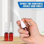 Healifty 15ml Empty Nasal Spray Bottle, Plastic Refillable Fine Mist Empty Spray Bottles Amber Sprayers 10pcs (Brown Pet+ 18R Direct Injection)