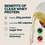 Myprotein Clear Whey Isolate Protein Powder, 20 Servings (1.1lbs) Blue Raspberry, 20g Protein per Serving, Naturally Flavored Drink Mix, Daily Protein Intake for Superior Performance