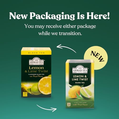 Ahmad Teas - Lemon & Lime Black Tea 1.4oz - 20 Tea Bags
