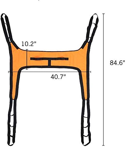 Toileting Sling Patient Lifter Medical Lift Equipment Bariatric Handicap Lift Commode Sling Medical Transfer Belt with Four Point Support Full Body Sling