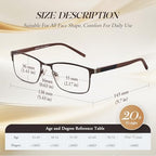 3 Pack Reading Glasses Men, Blue Light Blocking Reading Glasses 2.75, Anti Eyestrain/Glare/UV, Metal Frame Spring Hinge Computer Readers with Pouches (2.75+)