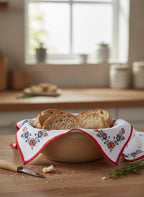 Folklore Dish Towel, Red
