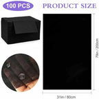 100 PCS Disposable Massage Table Sheets – Black 31.5'' × 79'' Non-Woven Spa Bed Covers, Soft & Breathable for Massage, Beauty, Tattoo