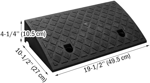 Portable Lightweight Plastic Curb Ramps 2PCS, Heavy Duty Plastic Threshold Ramp Set for Driveway, Loading Dock, Sidewalk, Car, Scooter, Bike, Motorcycle, Wheelchair, Golf Cart