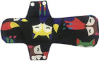 MUMBABY 5pcs 30.5cm / 12inch (Fit) Heavy Flow Charcoal Bamboo Mama Cloth/Menstrual Pads/Reusable Sanitary Pads (Fox, Large)