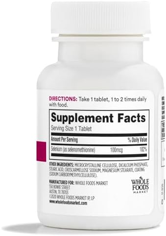 365 by Whole Foods Market, Selenium 100mcg, Vegan, 120 Tablets
