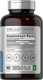 Horbäach Beta Carotene Supplement | 25000 IU Softgels | 7,500 mcg | Vitamin A | 400 Count | Non-GMO and Gluten Free Formula
