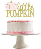 Little Pumpkin Cake Topper Gold Little Pumpkin Baby Shower Cake Topper for Little Pumpkin 1st Birthday Baby Shower Cake Supplies
