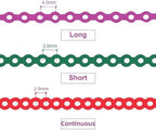 1 Roll/15Ft Orthodontic Dental Elastic Power Chains Dental Elastic Ultra Power Rubber Chain Long Short Closed (Red, Long)