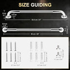 supregear Grab Bars for Bathtubs and Showers, Anti Slip Bathroom Grab Bars for Seniors, 304 Stainless Steel Safety Shower Handle, Toilet Handicap Elderly Assist Bathroom Wall Handle, 20 inch