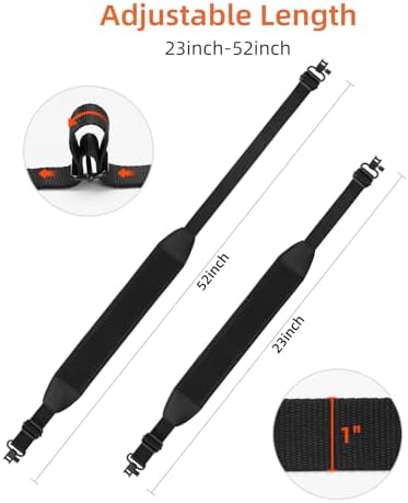 EZshoot Two Point Sling with Swivels, Comfortable Neoprene Padded, Length Adjustable Shoulder Strap for Outdoors