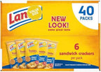 Lancece Peanut Butter Sandwich Crackers, 1.29 oz.,(40 pk.),Bulk Pack w/A Storage Bag