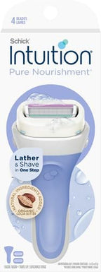 Schick Intuition Pure Nourishment Razors for Women | 1 Razor & 2 Intuition Razor Blades Refill with Organic Cocoa Butter